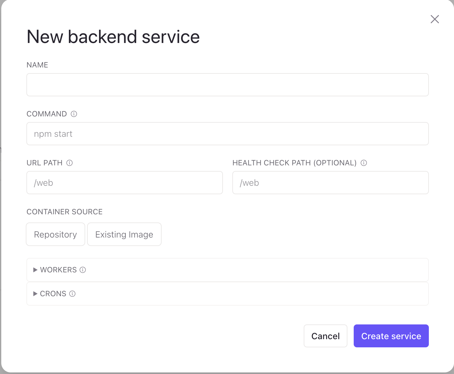 new backend service