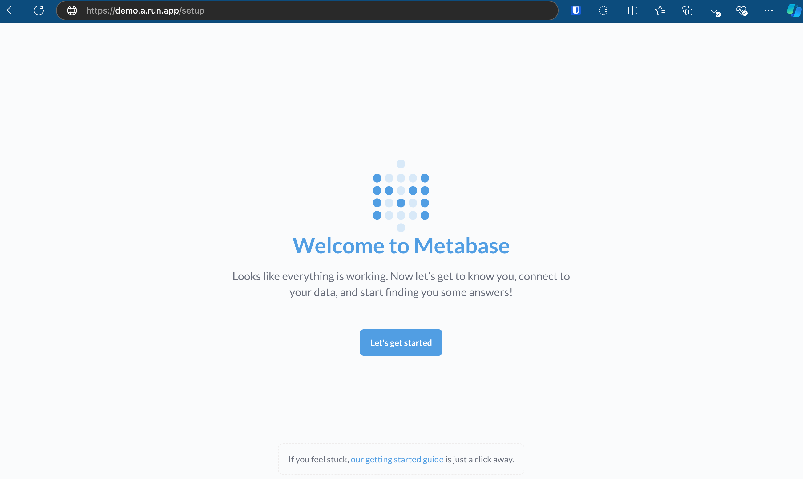 Metabase when deployment was successful