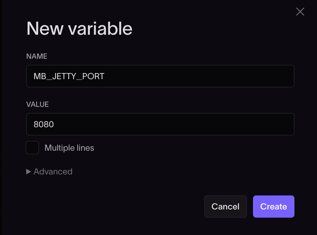 Adding an environment variable