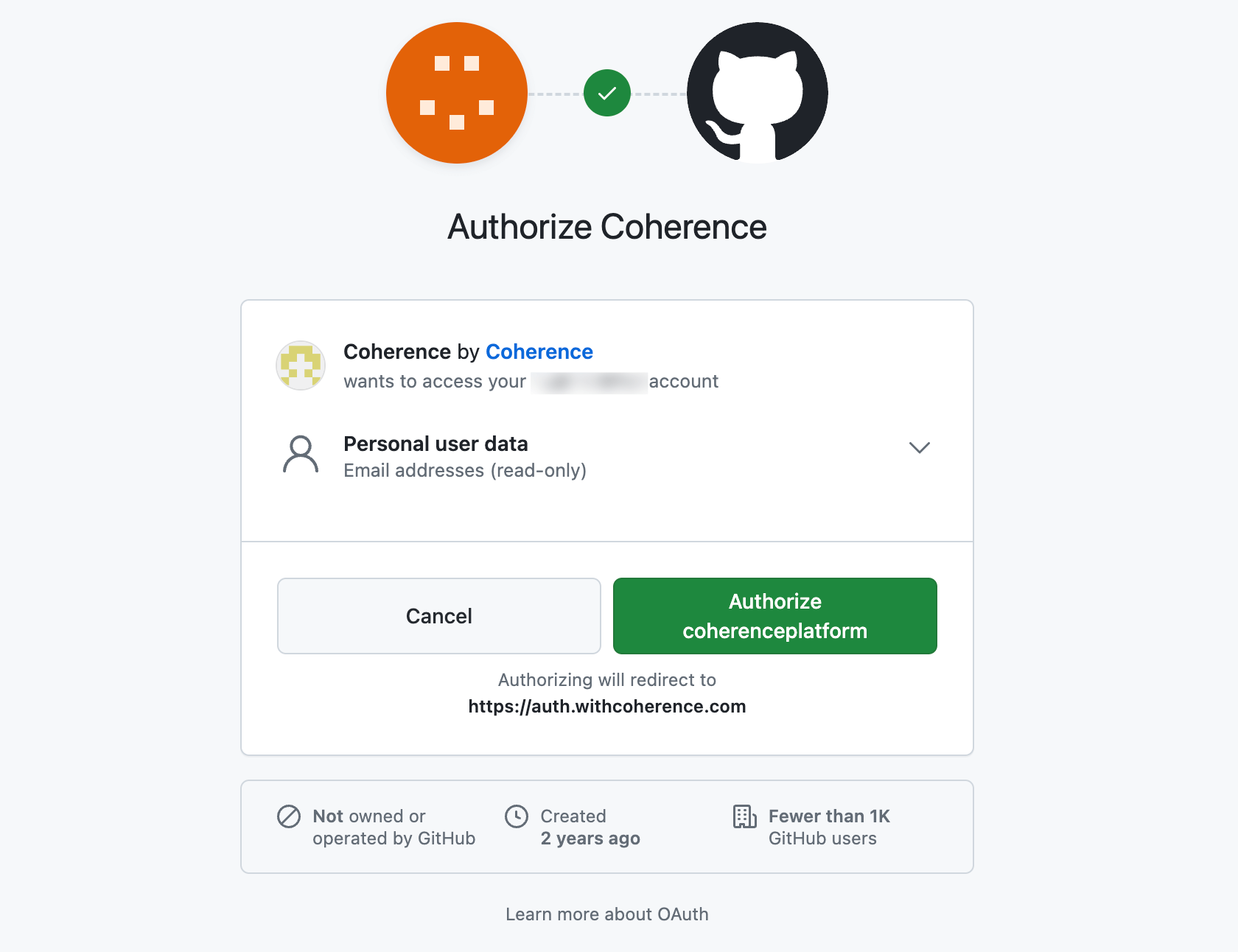 Authorize to GitHub