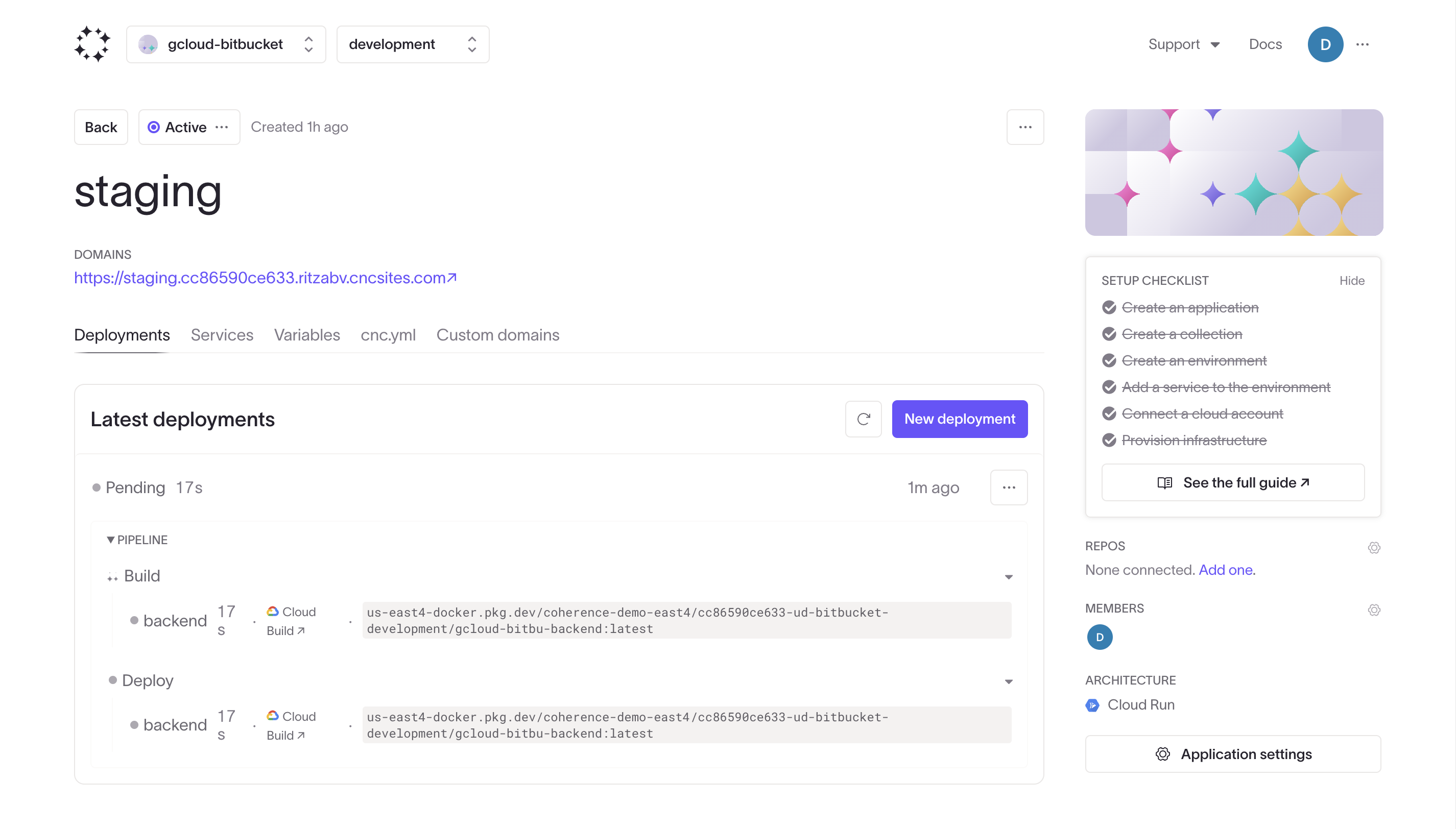 Build and deploy triggered in Coherence